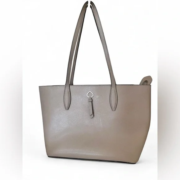 Kate Spade New York Adel Pale Pink Beige Leather Tote Bag - Picture 3 of 11